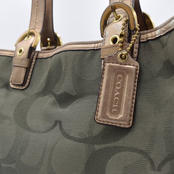 COACH 2011 Soho OP Art Canvas and Leather Tote - Picture 4 of 16